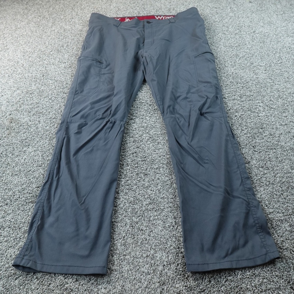 Wrangler Pants Mens 40X30 Gray ATG Performance Cargo Outdoor Hiking Tech Stretch